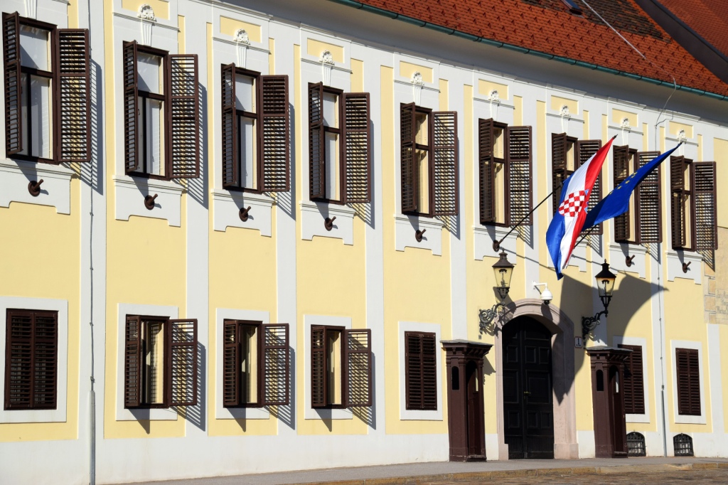 El Palacio de Gobierno Croata conocido como Banski dvori